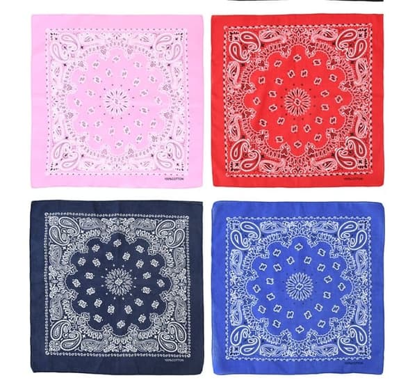 Lollanda 6 kpl Bandana Paisley 54x54 cm