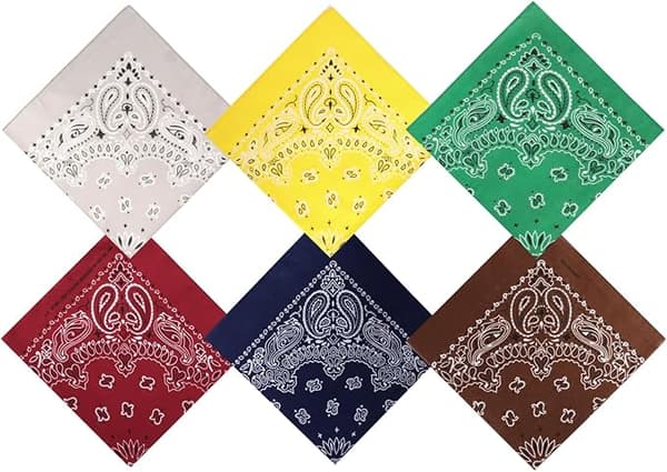 Lollanda 6 kpl Bandana Paisley 54x54 cm