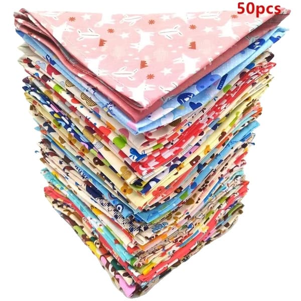 Hundbandana, Bekväm Tyg, Justerbar Passform,50 st