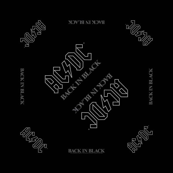 AC/DC Unisex Bandana: Back in Black