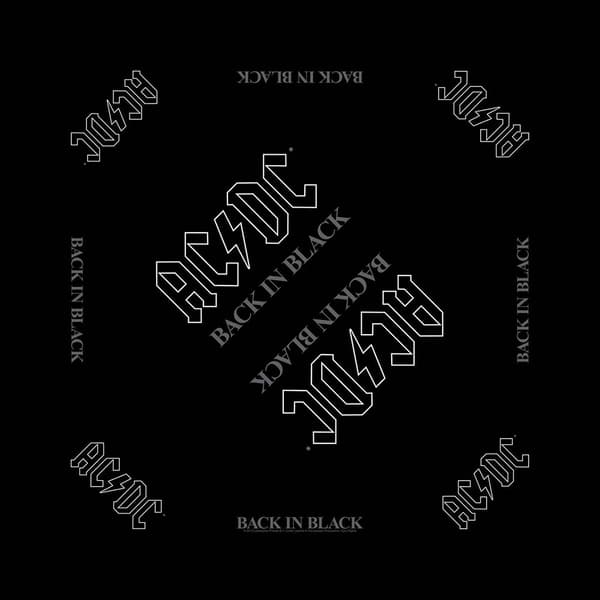 AC/DC Unisex Bandana: Back in Black