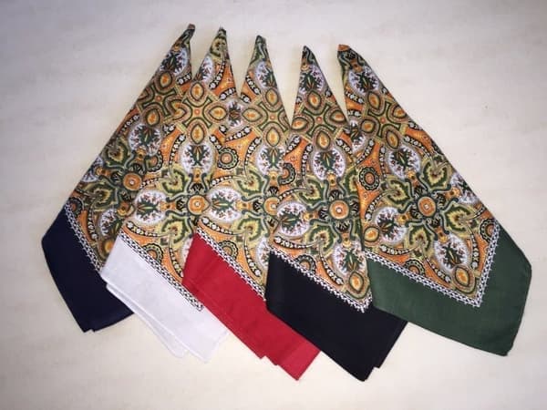 3-PACK PAISLEY GAMMALDAGS SMÅ SARF SCARVES SNUSNÄSDUKAR BANDANA BANDANAS   BLÅ RÖD SVART