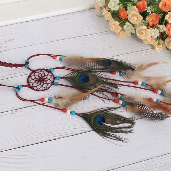 Höyhenpanta Peacock Dream Catcher A7