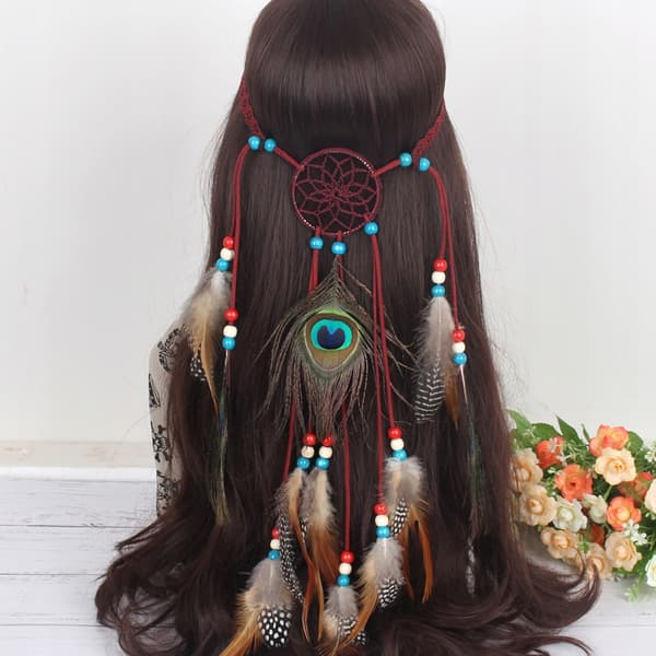Höyhenpanta Peacock Dream Catcher A7