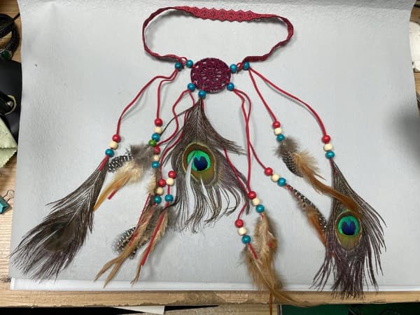 Höyhenpanta Peacock Dream Catcher A7
