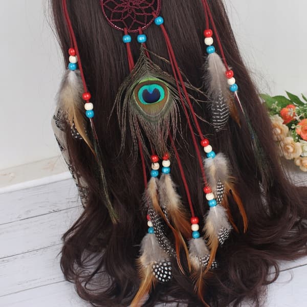Höyhenpanta Peacock Dream Catcher A7