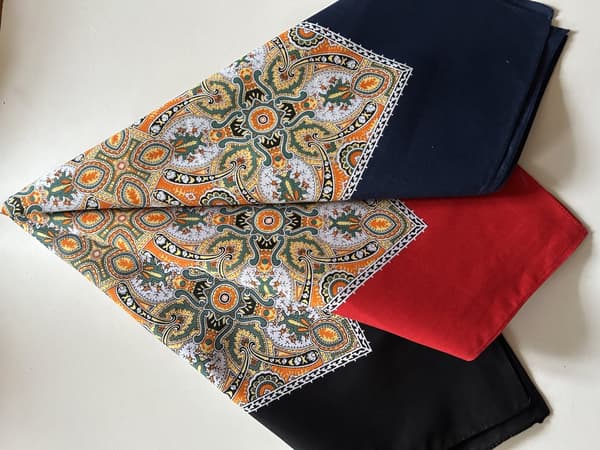 3-PAKKAUS VANHAISTÄ PAISLEY NUUSKANESLILIINAT BANDANA BANDANAS SININEN PUNAINEN MUSTA