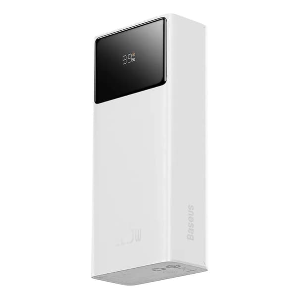 POWER BANK Baseus Star-Lord Digital Display, 30000mAh, 22.5W, 2 x USB; 1 x USB Type-C, digital display pt. status baterie, total 3A, alb, "PPXJ080102" Hvid