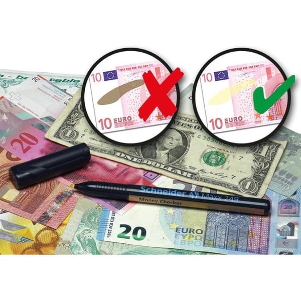 Schneider Maxx 249 Money Checker Penningdetektor penna vit
