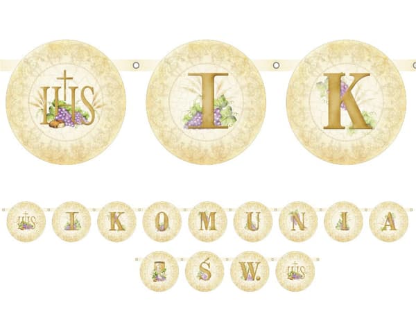 Første hellige kommunionsbanner, 13 x 200 cm (1 æske / 40 stk.)