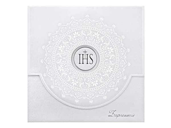 Nattvardsinbjudningar med ornament, vita (1 förpackning / 10 st.)