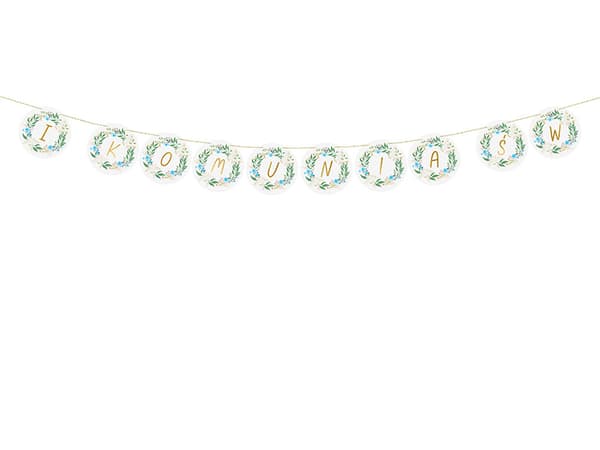 Banner ''Første hellige kommunion'', 2 m, blandet (1 karton / 50 stk.)