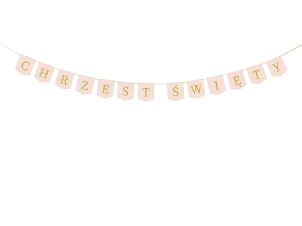 Banner ''Hellig dåb'', 2 m, lyserød