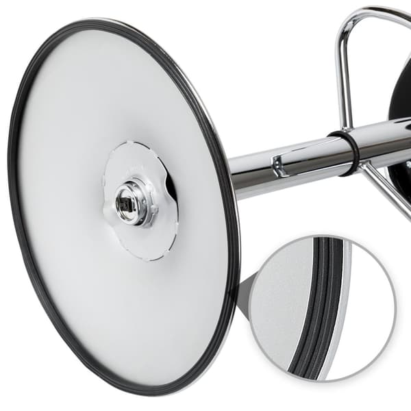 Barstole, sæt med 2 stk., i kunstlæder og krom 60-81cm - sort