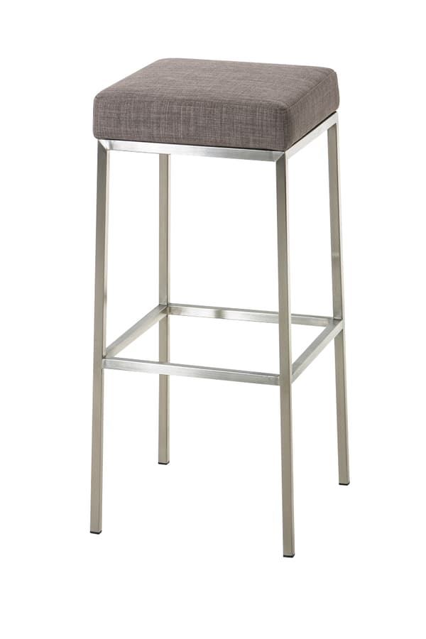 CLP Barstol Montreal 85 Stof grey-edelstahl