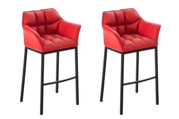 CLP 2-pack Barstol Damaso med 4-ben underrede
