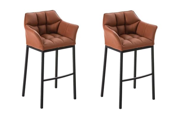 CLP 2-pack Barstol Damaso med 4-ben underrede