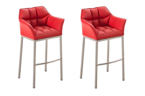 CLP 2-pack Barstol Damaso med 4-ben underrede