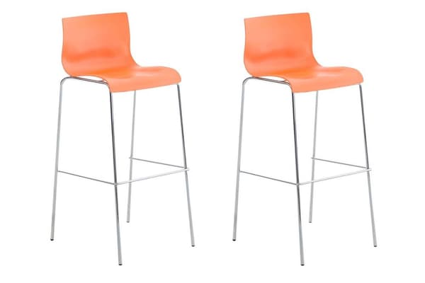 CLP 2-pack Barstol Hoover Kunststof med fire ben