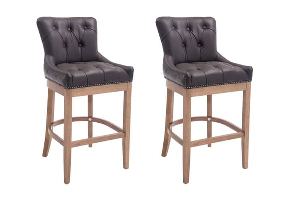 CLP 2-pack Baarituoli Lakewood Aito Nahka