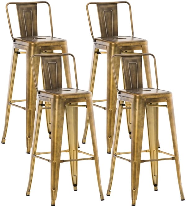 CLP 4-pack Barstol Mason Metal guld