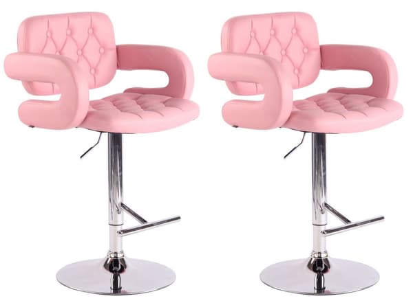 CLP 2-pack Barstol Dublin Kunstlæder pink