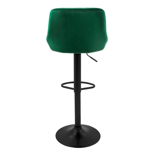 Baarijakkara 2 kpl vihreä samettipäällysteinen, selkänoja ja jalkatuki korkeussäädettävä 62-82cm ML-Design