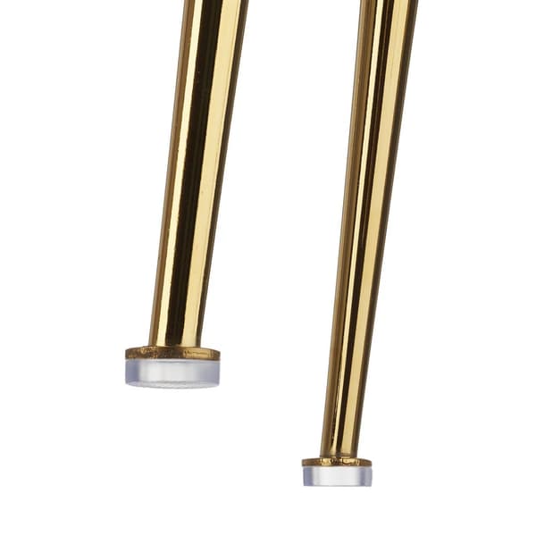 Barstol Luana, med rygstøtte, velour look - creme/guld,Sæt med 6 stk.