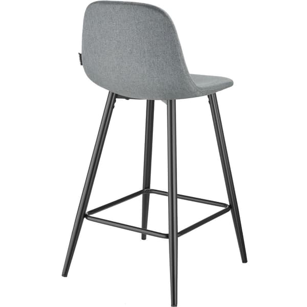 Barstol Willow med ryglæn, polstret - Sæt med 4 stk.
