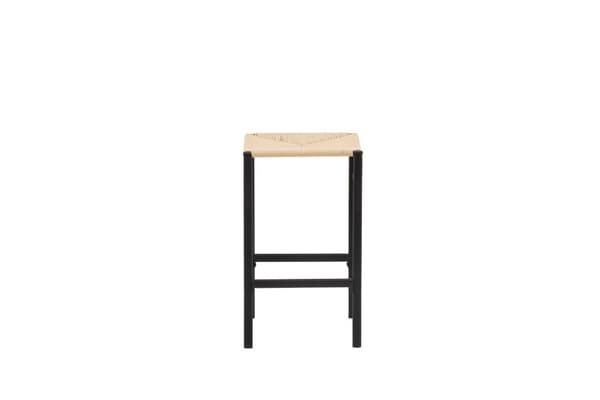Baarituoli, Polly 2 kpl, 40x45x66 cm, Musta/Luonnonväri