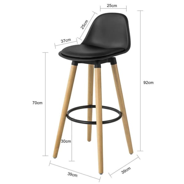 Baarituoli, FST70-SCH, Istuinkorkeus 71 cm, Ruskea