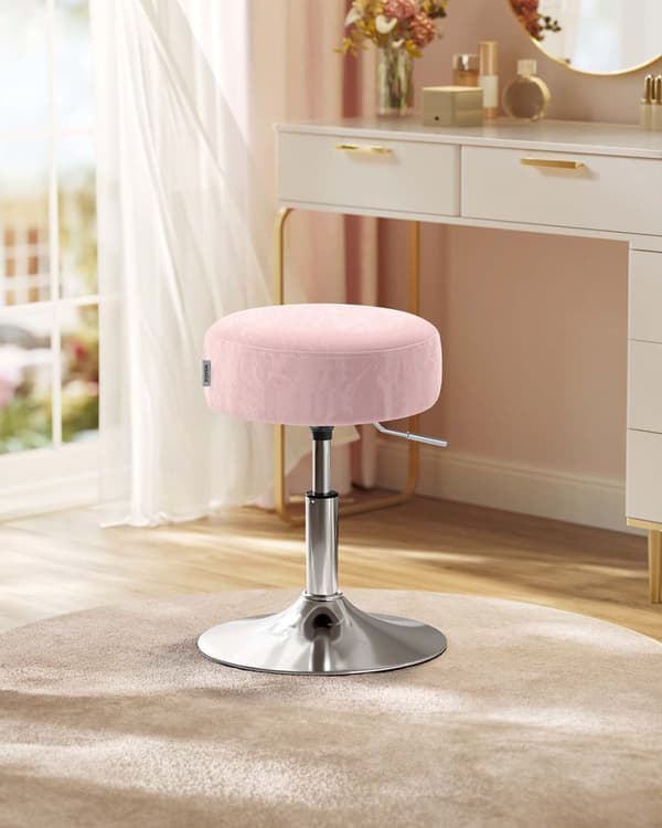 Sminkpall, VASAGLE LJB120B01, 38x44-60 cm, Pastellrosa