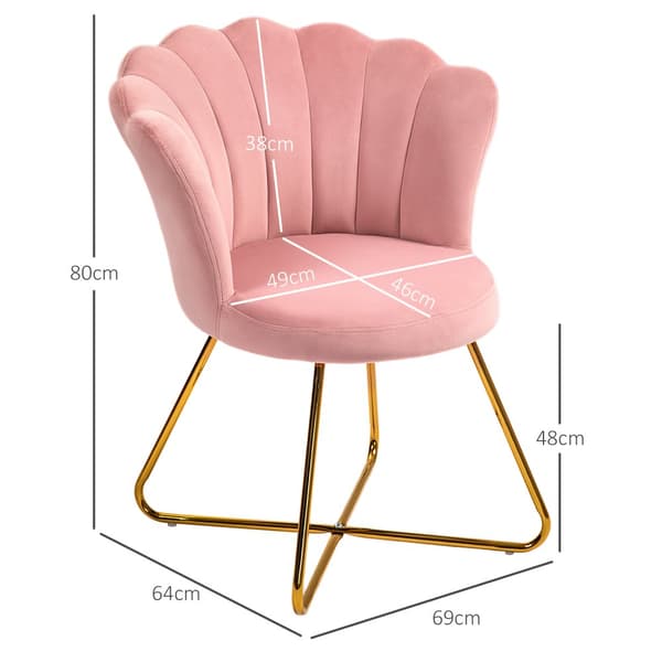 Loungestol, 69x64x80 cm, Pink
