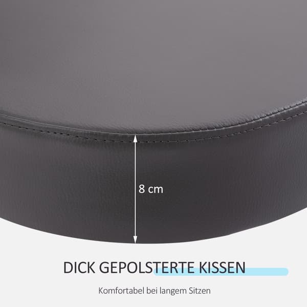 Rullande Pall, 35x72-84 cm, Grå
