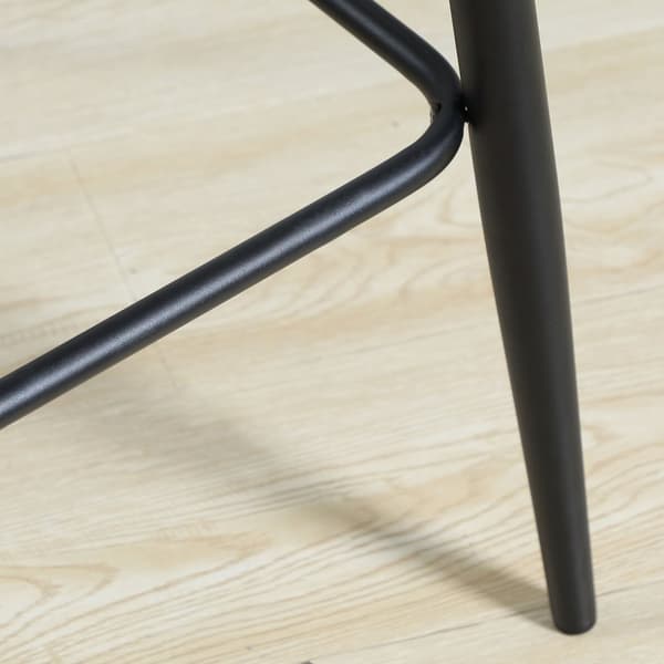 Barstol Set, 2er-Set, 42x47x105 cm, Svart