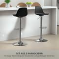 Miniatyrbillede 4 af 9: Barstol sæt, 38x42x82-104 cm, Sort