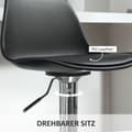 Miniatyrbillede 6 af 9: Barstol sæt, 38x42x82-104 cm, Sort