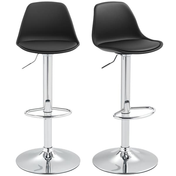 Barstol sæt, 38x42x82-104 cm, Sort
