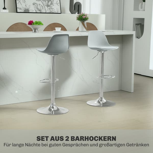 Barpall Set, 38x42x82-104 cm, Grå