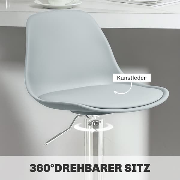Barpall Set, 38x42x82-104 cm, Grå