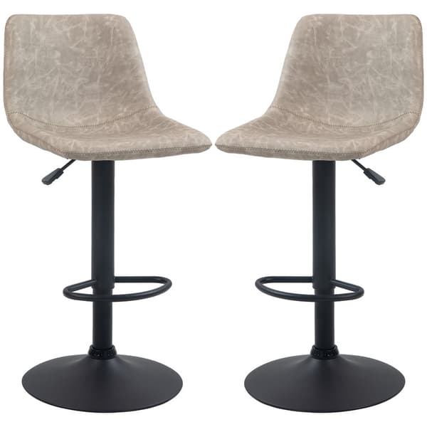 Barstol Sæt, 2er-Set, 42x47.5x90.5-111.5 cm, Beige