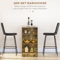 Miniatyrbillede 4 af 9: Barstolsæt, 2er-Set, 42,5x52x102 cm, Sort