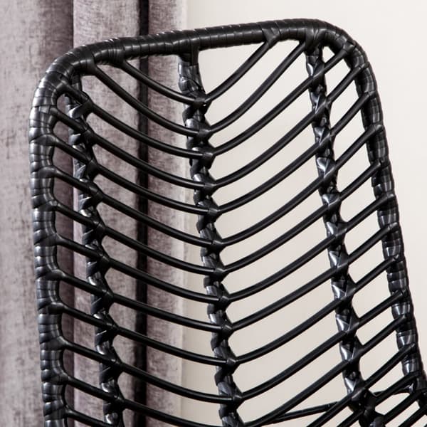 Barstolsæt, 2er-Set, 42,5x52x102 cm, Sort