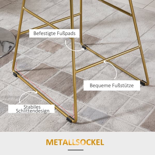 Barpall Set, 2er-Set, 46x56x95 cm, Guld