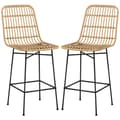 Miniatyrbillede 1 af 9: Barstol, 2er-Set, 45x53.5x105 cm, Natur & Sort