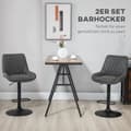 Miniatyrbild 4 av 9: Barpall Set, 51x59x97-117 cm, Mörkgrå
