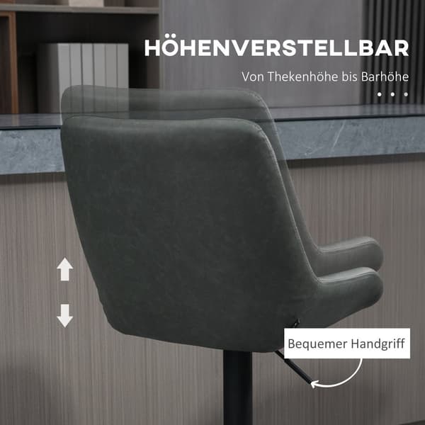 Barpall Set, 51x59x97-117 cm, Mörkgrå