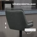 Miniatyrbild 5 av 9: Barpall Set, 51x59x97-117 cm, Mörkgrå