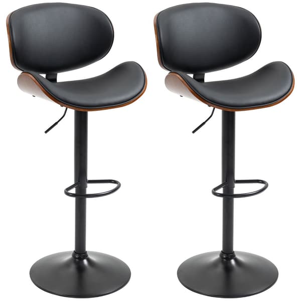 Barstol Sæt, 2er-Set, 53x52x92-112 cm, Sort