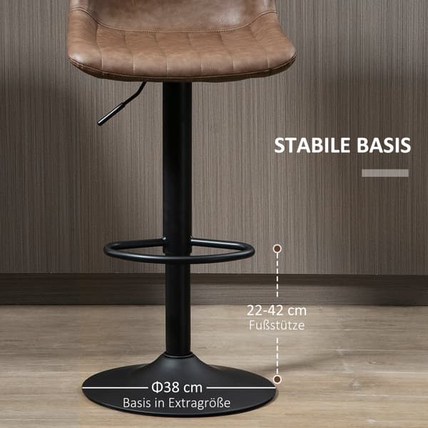 Baarituoli setti, 43x49.5x91-111 cm, Ruskea